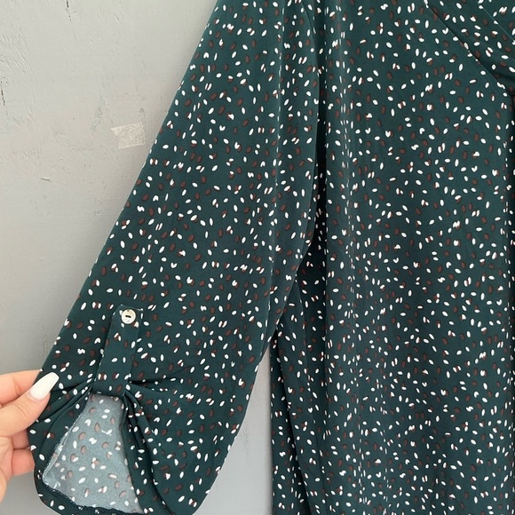 Beacon Teal and White Patterned Blouse - Picture 5 of 10